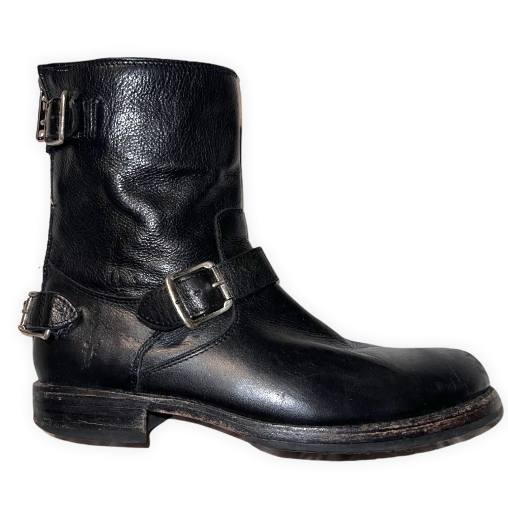 Frye Leather Ankle Veronica Back Zip Short Boots 8.5 Heavy Duty Style Moto Boot